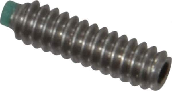 Made in USA - #4-40 UNC, 3/8" Length of Thread, Soft Tip Point Set Screw - Grade 18-8 Stainless Steel - USA Tool & Supply