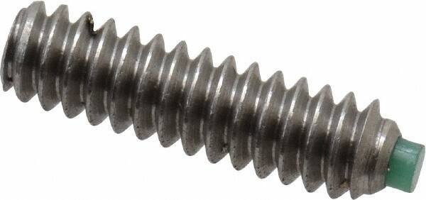 Made in USA - #6-32 UNC, 1/2" Length of Thread, Soft Tip Point Set Screw - Grade 18-8 Stainless Steel - USA Tool & Supply