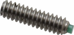 Made in USA - #6-32 UNC, 1/2" Length of Thread, Soft Tip Point Set Screw - Grade 18-8 Stainless Steel - USA Tool & Supply