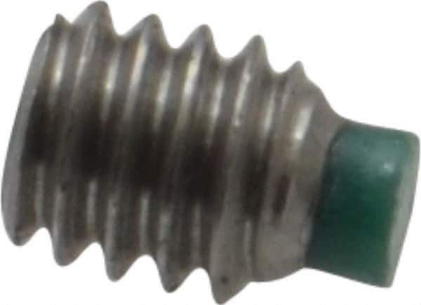 Made in USA - #8-32 UNC, 3/16" Length of Thread, Soft Tip Point Set Screw - Grade 18-8 Stainless Steel - USA Tool & Supply