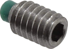 Made in USA - #8-32 UNC, 1/4" Length of Thread, Soft Tip Point Set Screw - Grade 18-8 Stainless Steel - USA Tool & Supply
