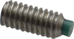 Made in USA - #8-32 UNC, 3/8" Length of Thread, Soft Tip Point Set Screw - Grade 18-8 Stainless Steel - USA Tool & Supply