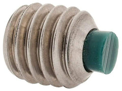 Made in USA - 3/8-16 UNC, 3/8" Length of Thread, Soft Tip Point Set Screw - Grade 18-8 Stainless Steel - USA Tool & Supply