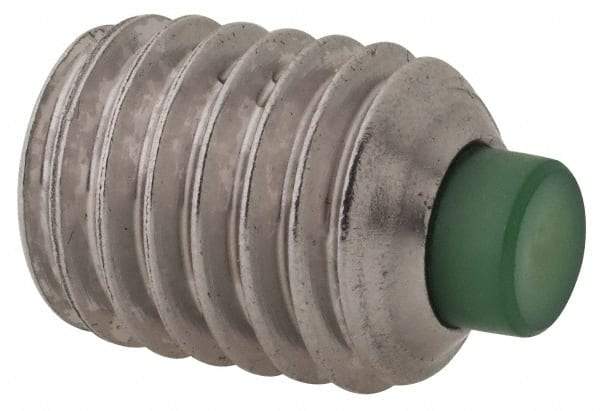 Made in USA - 1/2-13 UNC, 5/8" Length of Thread, Soft Tip Point Set Screw - Grade 18-8 Stainless Steel - USA Tool & Supply
