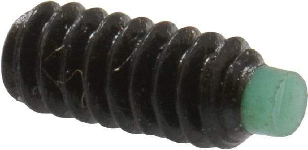 Made in USA - #4-40 UNC, 1/4" Length of Thread, Soft Tip Point Set Screw - Grade 8 Alloy Steel - USA Tool & Supply