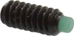Made in USA - #4-40 UNC, 1/4" Length of Thread, Soft Tip Point Set Screw - Grade 8 Alloy Steel - USA Tool & Supply