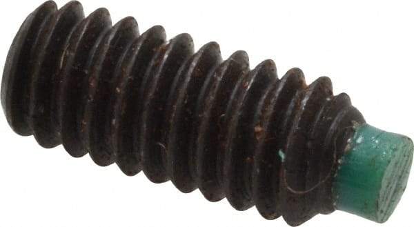 Made in USA - #8-32 UNC, 3/8" Length of Thread, Soft Tip Point Set Screw - Grade 8 Alloy Steel - USA Tool & Supply
