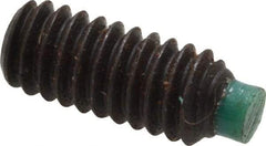 Made in USA - #8-32 UNC, 3/8" Length of Thread, Soft Tip Point Set Screw - Grade 8 Alloy Steel - USA Tool & Supply