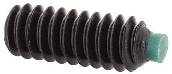 Made in USA - #10-24 UNC, 1/2" Length of Thread, Soft Tip Point Set Screw - Grade 8 Alloy Steel - USA Tool & Supply