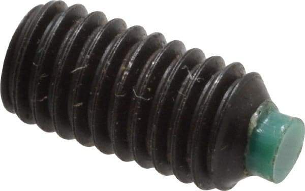 Made in USA - #10-32 UNF, 3/8" Length of Thread, Soft Tip Point Set Screw - Grade 8 Alloy Steel - USA Tool & Supply