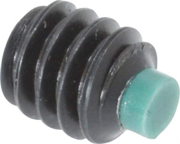 Made in USA - 1/4-20 UNC, 1/4" Length of Thread, Soft Tip Point Set Screw - Grade 8 Alloy Steel - USA Tool & Supply