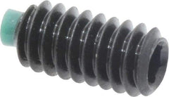 Made in USA - 1/4-20 UNC, 1/2" Length of Thread, Soft Tip Point Set Screw - Grade 8 Alloy Steel - USA Tool & Supply