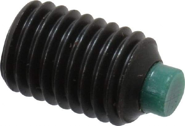 Made in USA - 1/4-28 UNF, 3/8" Length of Thread, Soft Tip Point Set Screw - Grade 8 Alloy Steel - USA Tool & Supply
