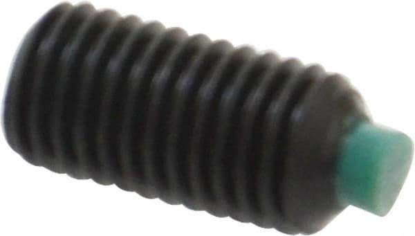 Made in USA - 1/4-28 UNF, 1/2" Length of Thread, Soft Tip Point Set Screw - Grade 8 Alloy Steel - USA Tool & Supply
