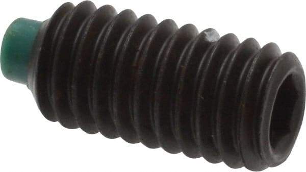 Made in USA - 3/8-16 UNC, 3/4" Length of Thread, Soft Tip Point Set Screw - Grade 8 Alloy Steel - USA Tool & Supply