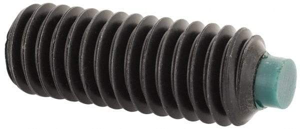 Made in USA - 3/8-16 UNC, 1" Length of Thread, Soft Tip Point Set Screw - Grade 8 Alloy Steel - USA Tool & Supply