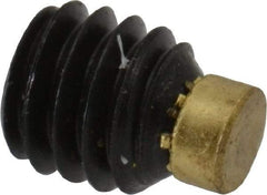 Made in USA - M4, 4mm Length of Thread, Soft Tip Point Set Screw - Grade 8 Alloy Steel - USA Tool & Supply