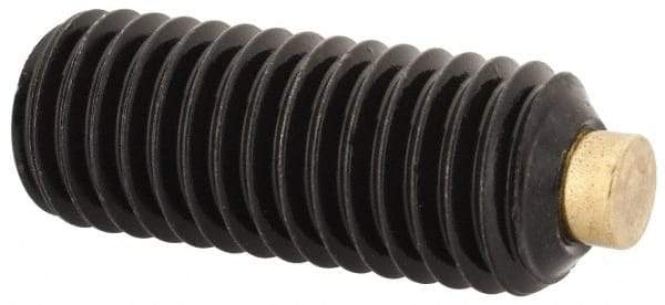 Made in USA - M10, 25mm Length of Thread, Soft Tip Point Set Screw - Grade 8 Alloy Steel - USA Tool & Supply