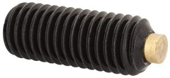 Made in USA - M10, 25mm Length of Thread, Soft Tip Point Set Screw - Grade 8 Alloy Steel - USA Tool & Supply