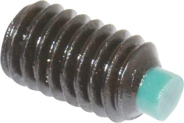 Made in USA - M6, 10mm Length of Thread, Soft Tip Point Set Screw - Grade 8 Alloy Steel - USA Tool & Supply