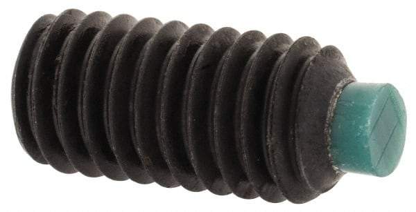Made in USA - M6, 12mm Length of Thread, Soft Tip Point Set Screw - Grade 8 Alloy Steel - USA Tool & Supply