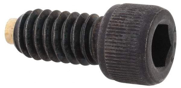 Made in USA - 1/4-20 UNC Hex Socket Drive, Socket Cap Screw - Alloy Steel, Black Oxide Finish, Fully Threaded, 1/2" Length Under Head - USA Tool & Supply