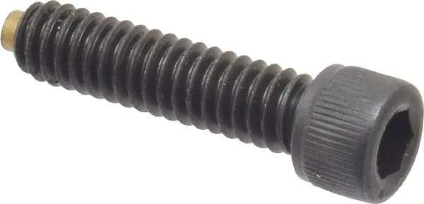 Made in USA - 1/4-20 UNC Hex Socket Drive, Socket Cap Screw - Alloy Steel, Black Oxide Finish, Fully Threaded, 1" Length Under Head - USA Tool & Supply
