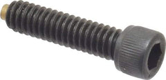 Made in USA - 1/4-20 UNC Hex Socket Drive, Socket Cap Screw - Alloy Steel, Black Oxide Finish, Fully Threaded, 1" Length Under Head - USA Tool & Supply