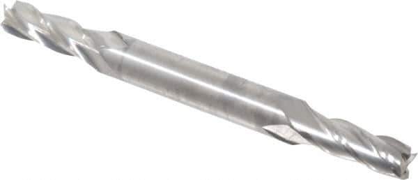 Niagara Cutter - 13/64", 1/2" LOC, 1/4" Shank Diam, 2-1/2" OAL, 4 Flute, Solid Carbide Square End Mill - Double End, Uncoated, Spiral Flute, 30° Helix, Centercutting, Right Hand Cut, Right Hand Flute, Series CSD430 - USA Tool & Supply