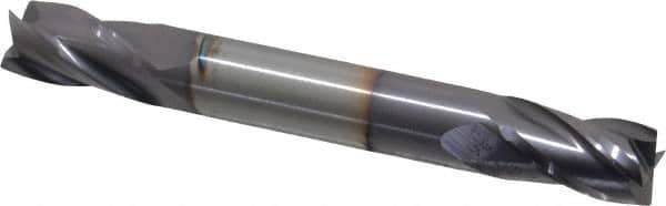 Niagara Cutter - 5/16", 1/2" LOC, 5/16" Shank Diam, 2-1/2" OAL, 4 Flute, Solid Carbide Square End Mill - Double End, TiAlN Finish, Spiral Flute, 30° Helix, Centercutting, Right Hand Cut, Right Hand Flute, Series CSD430 - USA Tool & Supply