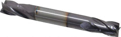 Niagara Cutter - 5/16", 1/2" LOC, 5/16" Shank Diam, 2-1/2" OAL, 4 Flute, Solid Carbide Square End Mill - Double End, TiAlN Finish, Spiral Flute, 30° Helix, Centercutting, Right Hand Cut, Right Hand Flute, Series CSD430 - USA Tool & Supply
