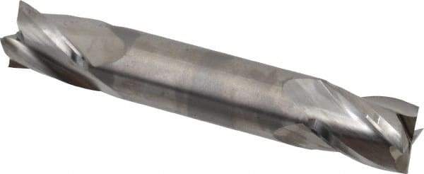 Niagara Cutter - 1/2", 5/8" LOC, 1/2" Shank Diam, 3" OAL, 4 Flute, Solid Carbide Square End Mill - Double End, Uncoated, Spiral Flute, 30° Helix, Centercutting, Right Hand Cut, Right Hand Flute, Series CSD430 - USA Tool & Supply