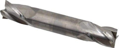 Niagara Cutter - 1/2", 5/8" LOC, 1/2" Shank Diam, 3" OAL, 4 Flute, Solid Carbide Square End Mill - Double End, Uncoated, Spiral Flute, 30° Helix, Centercutting, Right Hand Cut, Right Hand Flute, Series CSD430 - USA Tool & Supply