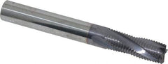 Niagara Cutter - 5/16" Diam, Fine Pitch, 13/16" LOC, 4 Flute Solid Carbide Corner Chamfer Roughing End Mill - AlTiN Finish, 2-1/2" OAL, 5/16" Shank Diam, Single End, Centercutting, 20° Helix - USA Tool & Supply