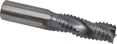 Niagara Cutter - 5/8" Diam, Coarse Pitch, 1-5/8" LOC, 3 Flute Solid Carbide Corner Chamfer Roughing End Mill - TiCN Finish, 3-1/2" OAL, 5/8" Shank Diam, Single End, Centercutting, 30° Helix - USA Tool & Supply