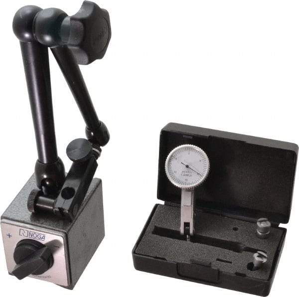 Value Collection - 0.0005" Graduation, 0-15-0 Dial Reading, Indicator & Base Kit - 0.0005 Inch Graduation, Includes Indicator, Magnetic Base - USA Tool & Supply