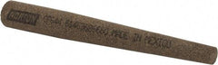 Norton - 4" Long x 1/2" Diam x 1/4" Thick, Aluminum Oxide Sharpening Stone - Round Tapered, Coarse Grade - USA Tool & Supply