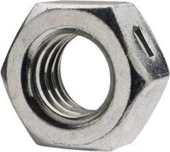 Value Collection - 7/16-14 UNC Grade 2 Two Way Lock Nut with Distorted Thread - 11/16" Width Across Flats, 3/8" High, Zinc-Plated Finish - USA Tool & Supply