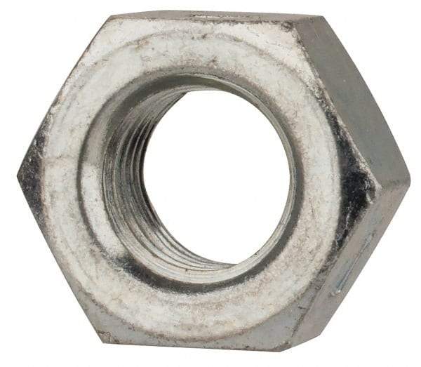 Value Collection - 5/16-24 UNF Grade 2 Two Way Lock Nut with Distorted Thread - 1/2" Width Across Flats, 17/64" High, Zinc-Plated Finish - USA Tool & Supply