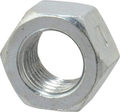 Value Collection - 3/8-24 UNF Grade 2 Two Way Lock Nut with Distorted Thread - 9/16" Width Across Flats, 21/64" High, Zinc-Plated Finish - USA Tool & Supply