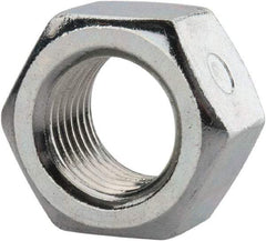 Value Collection - 1/2-20 UNF Grade 2 Two Way Lock Nut with Distorted Thread - 3/4" Width Across Flats, 7/16" High, Zinc-Plated Finish - USA Tool & Supply