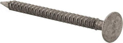 Value Collection - 13 Gauge, 1-1/2" OAL Underlayment Nails - Annular Thread Shank, Grade 2 Steel, Uncoated - USA Tool & Supply