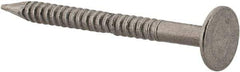 Value Collection - 13 Gauge, 1-1/4" OAL Underlayment Nails - Annular Thread Shank, Grade 2 Steel, Uncoated - USA Tool & Supply