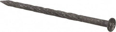 Value Collection - 12D, 10 Gauge, 3-1/4" OAL Decking Nails - Fluted Shank, Grade 2 Steel, Uncoated - USA Tool & Supply