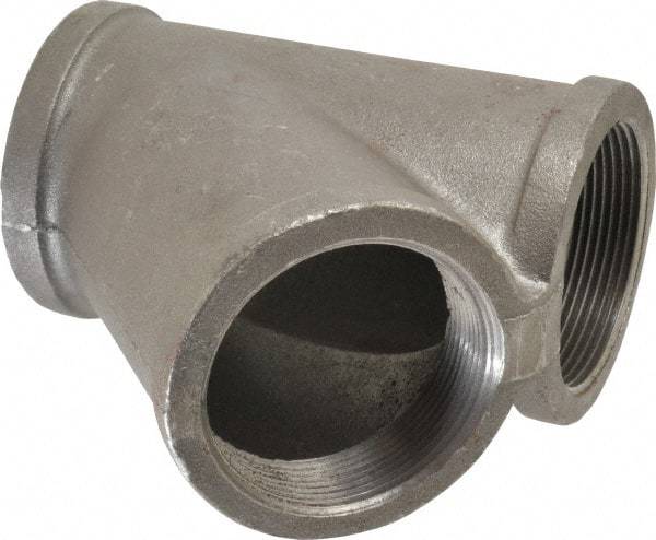 Made in USA - Size 3", Class 150, Malleable Iron Black Pipe 45° Lateral Y-Branch - 300 psi, Threaded End Connection - USA Tool & Supply