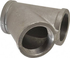Made in USA - Size 3", Class 150, Malleable Iron Black Pipe 45° Lateral Y-Branch - 300 psi, Threaded End Connection - USA Tool & Supply
