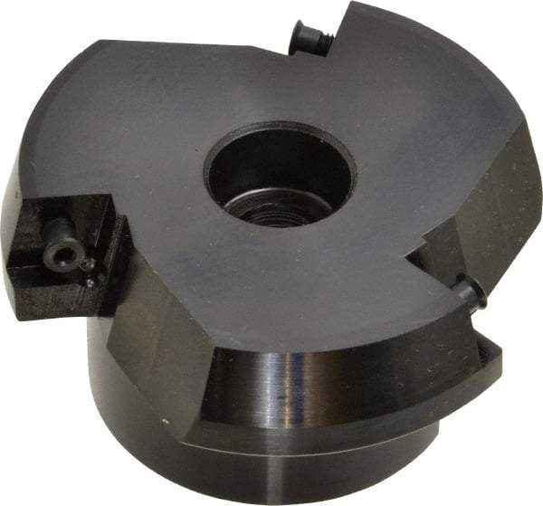 Cutting Tool Technologies - 3" Cut Diam, 1" Arbor Hole, 0.45" Max Depth of Cut, 15° Indexable Chamfer & Angle Face Mill - 3 Inserts, CNMA 432 Insert, 3 Flutes, Series SCNM - USA Tool & Supply