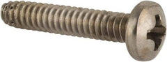 Value Collection - #6-32 UNC Thread, 3/4" Length Under Head, #2 Phillips Drive Stainless Steel Thread Cutting Screw - Pan Head, Grade 410, Point Type F - USA Tool & Supply