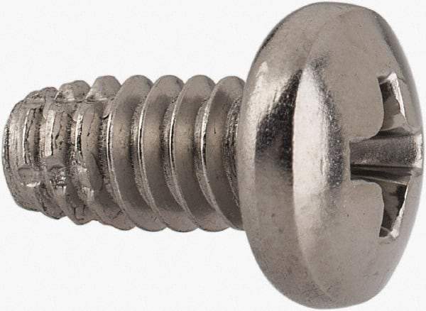 Value Collection - #10-24 UNC Thread, 3/8" Length Under Head, #2 Phillips Drive Stainless Steel Thread Cutting Screw - Pan Head, Grade 410, Point Type F - USA Tool & Supply