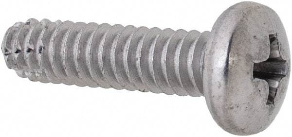 Value Collection - #10-24 UNC Thread, 3/4" Length Under Head, #2 Phillips Drive Stainless Steel Thread Cutting Screw - Pan Head, Grade 410, Point Type F - USA Tool & Supply